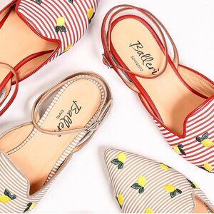 Balleri Beige Stripes Sorrento Slipper